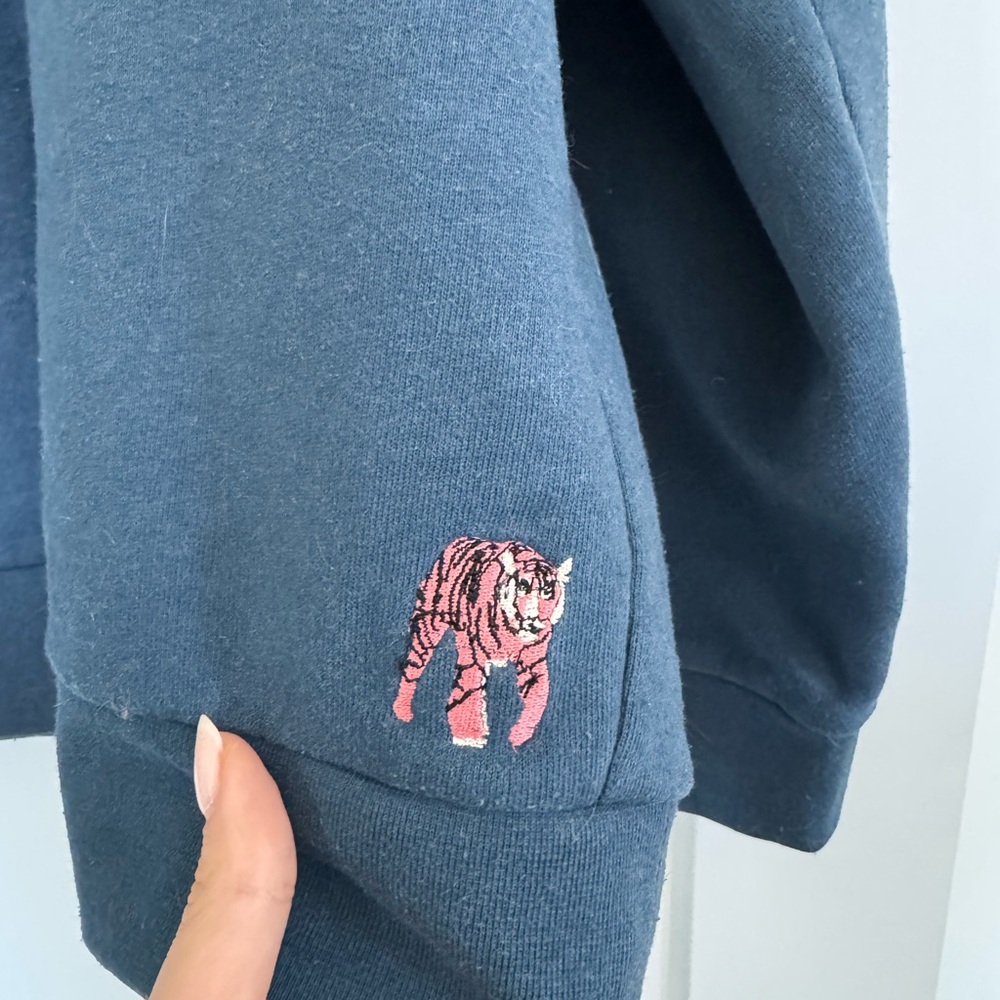Bonobos Men’s Navy Crew Sweatshirt Tiger - Picture 2 of 3